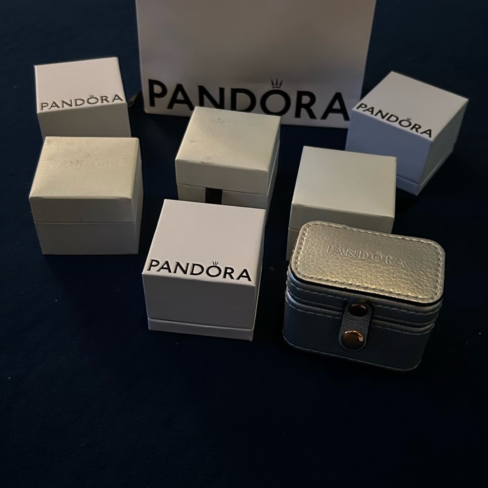 Pandora White and Silver Jewelry Box Collection